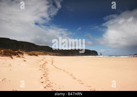 Sandwood Bay sur le sentier du Cap Wrath Banque D'Images