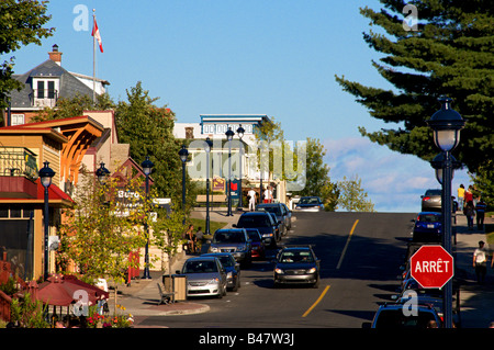 Ville de Sainte Agathe Laurentides Banque D'Images