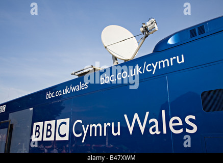 BBC Wales van mobile UK Banque D'Images
