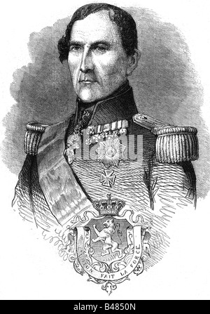 Léopold I., 16.12.1790 - 10.12.1865, roi des Belges 31.7.1831 - 16.12.1865, portrait, gravure de bois, 1859, , Banque D'Images