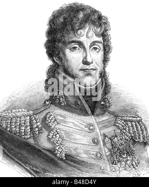 Murat, Joachim, 25.3.1771 - 13.10.1815, général français, portrait, gravure en acier par C. E.Weber, 19ème siècle, , Banque D'Images