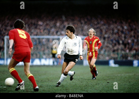 Sport / le sport, soccer, football, championnat d'Allemagne contre le Pays de Galles, à Wrexham, Wales (0:2), 2.5.1979, Banque D'Images