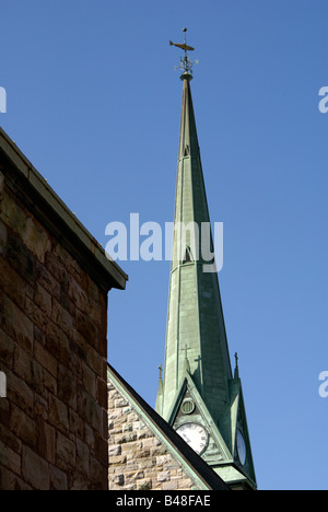 Clocher de l'église Trinity dans la ville de Saint John, Nouveau-Brunswick, Canada Banque D'Images