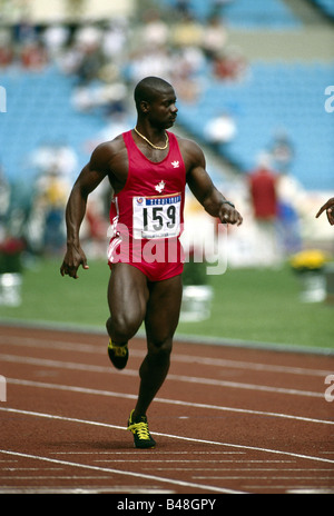 Johnson, Ben, * 30.12.1961, athlète canadien (athlétisme), pleine longueur, Jeux olympiques, Séoul, 1988, Banque D'Images