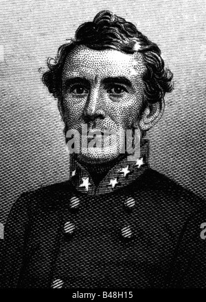 Bragg, Braxton, 22.3.1817 - 27.9.1876, le général américain, portrait, gravure sur acier, vers 1860, l'artiste a le droit d'auteur , de ne pas être effacé Banque D'Images