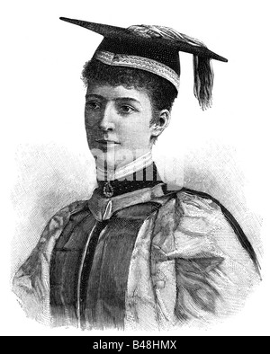 Alexandra, 1.12.1844 - 20.11.1925, Reine Consort du Grand Butiain 22.1.1901 - 6.5.1910, demi-longueur, docteur honoraire de musique à l'Université d'Oxford, gravure en bois, 1896, 'Leipziger Ilustrierte Zeitung', Banque D'Images