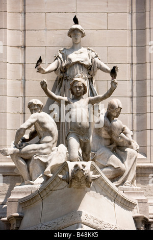 Le Maine Monument à New York City's Central Park à Columbus Circle Banque D'Images