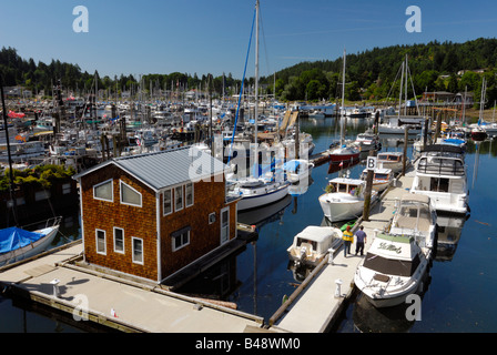 Marina à Gibsons, Sunshine Coast, British Columbia, Canada Banque D'Images