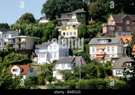 Süllberg Hambourg Blankenese Wohnhäuser suis Deutschland maisons résidentielles à Suellberg Hill Blankenese Hambourg Allemagne Banque D'Images