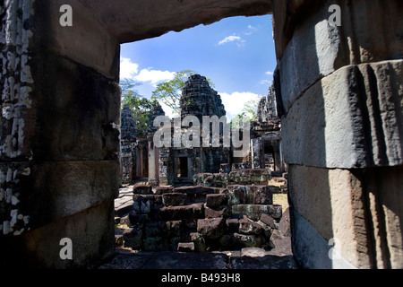 Un temple dans l'ancienne ville d'Angkor Wat, au Cambodge, dans le nord-ouest Banque D'Images