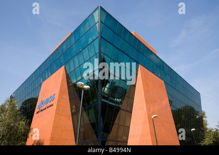 Leanie bleu bloc bureau siège banque HBOS Aylesbury Buckinghamshire Angleterre, Royaume-Uni. Banque D'Images