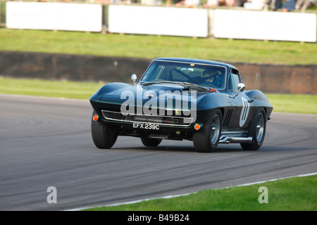 La conduite d'un désir Wilson Chevrolet Corvette au Goodwood Revival 2008 Banque D'Images