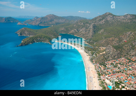 Vue aérienne de Oludeniz Fethiye Turquie Banque D'Images