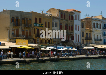 Le port vénitien de Chania Banque D'Images