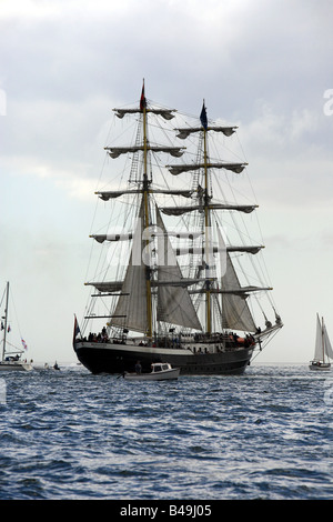 La course des grands voiliers 2008 Angleterre Cornwall Falmouth off Banque D'Images