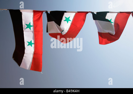 Drapeaux syriens Banque D'Images