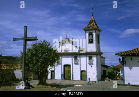 Nossa Senhora do Rosario dos Pretos église construite par des esclaves en 1731 dans Diamantina centre de production de diamants Minas Gerais Brésil Banque D'Images