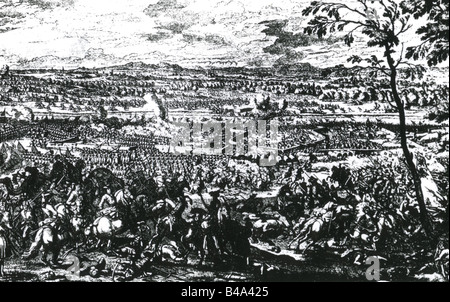 Événements, Grande guerre turque 1683 - 1699, Bataille de Senta, 11.9.1697, gravure de Jan van Huchtenburgh, XVIIe siècle, guerres turques, Empire ottoman, Turcs, troupes épériennes, Autriche, Serbie, Balkans, cavalerie, historique, historique, peuple, Banque D'Images
