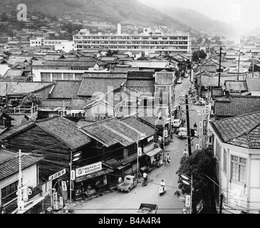 Géographie / voyages, Japon, villes, Nagasaki, bâtiments, hôpital des victimes de bombes atomiques, vue extérieure, années 1950, Banque D'Images