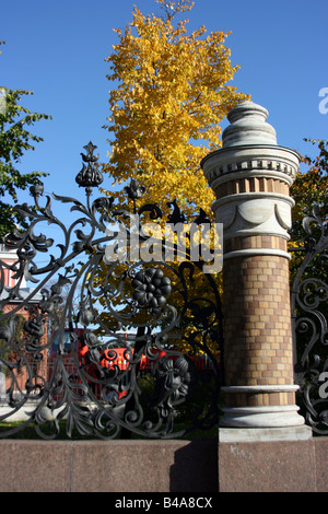 La clôture de jardin Mikhailovsky, Saint-Pétersbourg, Russie Banque D'Images