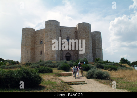 L'architecture, Castel del Monte, construit 1240-1250, vue extérieure, Italie, Pouilles, Pouilles, patrimoine mondial, 13e siècle, le Castrum Sancta Maria de Monte, moyen-âge, de la construction, bâtiments, châteaux, fort, forteresse, Additional-Rights Clearance-Info-octogone,-Not-Available Banque D'Images