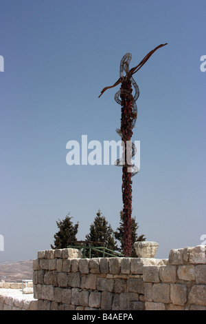 Le mont Nebo, Serpent impudent sculpture, Jordanie Banque D'Images