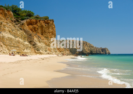 Le Portugal, l'Algarve, près de Lagos, Praia De Canavial Plage de Porto de Mos Banque D'Images