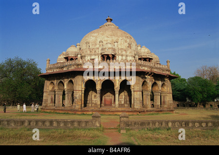 L'Inde, New Delhi, Humayun Tombeau, le Tombeau octogonal d'Isa Khan Banque D'Images