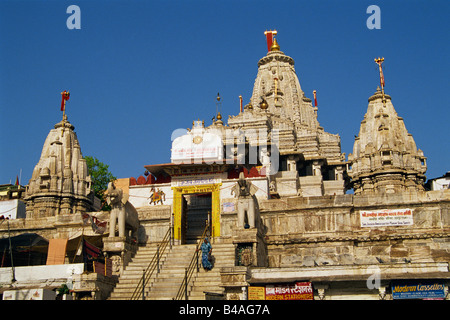 L'Inde, Udaipur, Jagdish Temple Hindou Banque D'Images