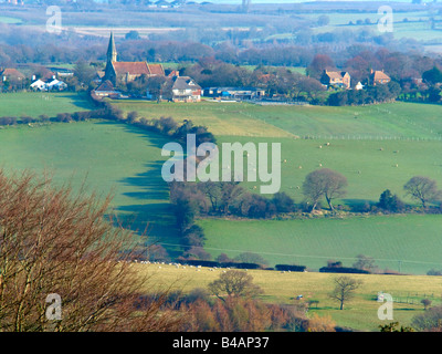 Vue sur l'East Sussex de Fairlight Banque D'Images