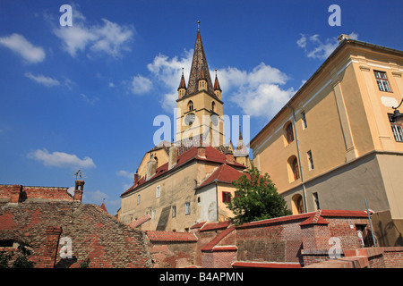 La Roumanie, la Transylvanie, Sibiu, La Cathédrale évangélique de la Basse-Ville Banque D'Images