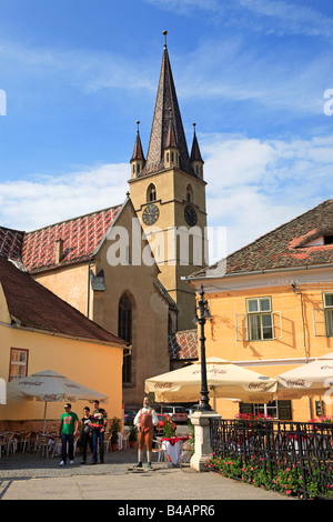 La Roumanie, la Transylvanie, Sibiu, Evangelical Cathedral Banque D'Images