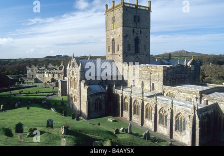 La Cathédrale St Davids, Saint Davids, Pembrokeshire, Pays de Galles Banque D'Images