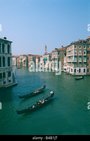 Italie Venise Le Grand Canal gondoles Banque D'Images