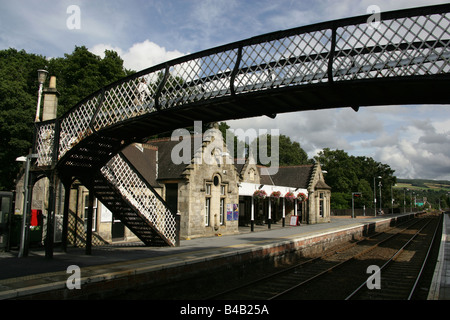 La ville de Perth, en Écosse. La gare de Pitlochry sur Station Road. Banque D'Images