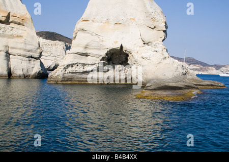 L'île de Milos Cyclades Grèce kleftiko Banque D'Images