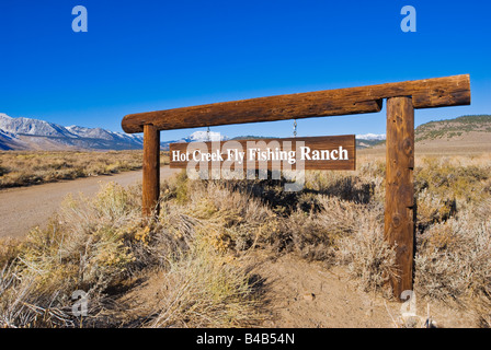 Hot Creek Ranch de pêche près de Mammoth Lakes est de la Sierra Nevada en Californie Banque D'Images