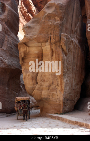 Al-Siq, Petra, Jordanie Banque D'Images