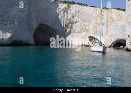 L'île de Milos Cyclades Grèce kleftiko Banque D'Images