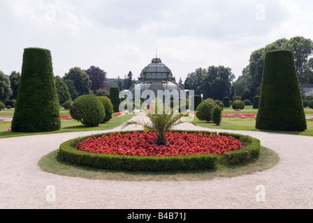 Palm House at Park Schloss Schönbrunn à Vienne, Autriche Banque D'Images