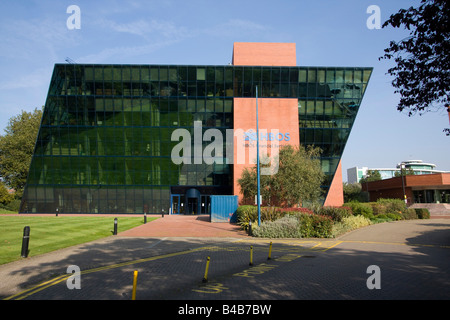 Leanie bleu bloc bureau siège banque HBOS Aylesbury Buckinghamshire Angleterre, Royaume-Uni. Banque D'Images