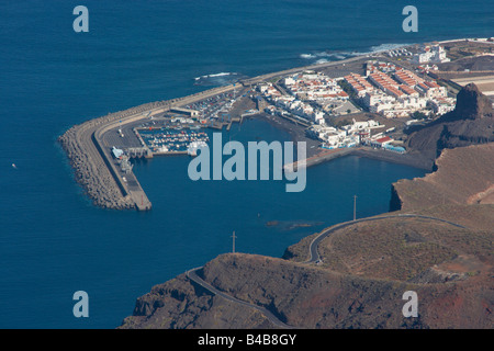 Vue aérienne de Puerto de Las Nieves, Agaete sur Gran Canaria dans les îles Canaries. Banque D'Images