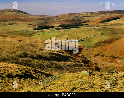 Un jour d'automne vue sur la vallée et la rivière Ingram dans Breamish Parc National de Northumberland près de Northumberland, Wooler Banque D'Images