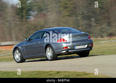 Voiture, BMW 645 roadster, EC, l'année de modèle 2003-, coupé/cabriolet, argent/anthracite, FGHDS, conduite, debout, à la défense, à partir de la diagonale Banque D'Images