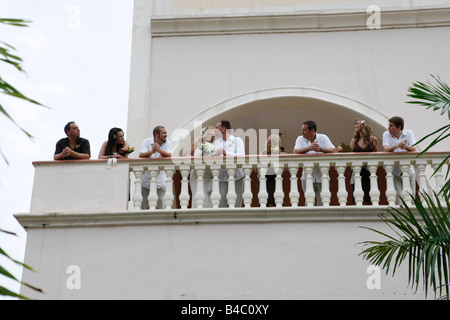 Mariage tropical au Dreams Resort à Punta Cana en République Dominicaine Banque D'Images