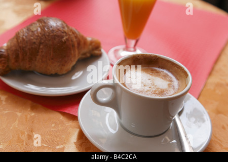 Petit-déjeuner italien Campo de Fiori Rome Italie Banque D'Images