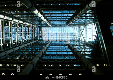 L'atrium de l'immeuble de la Lloyd's of London Banque D'Images