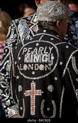 Pearly Kings and Queens Harvest Festival Guildhall London Banque D'Images