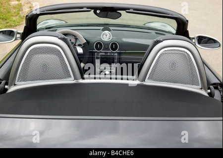 Speedart Porsche Boxster, année modèle 2005, noir/argent, vue détaillée, Windshot, technique/accessoire, accessoires, Tuning Banque D'Images