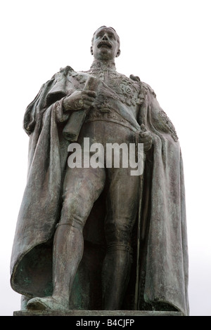 La statue de Charles Stewart Stewart Tempest des ailettes (1852- 1915) à Seaham, Angleterre. Banque D'Images